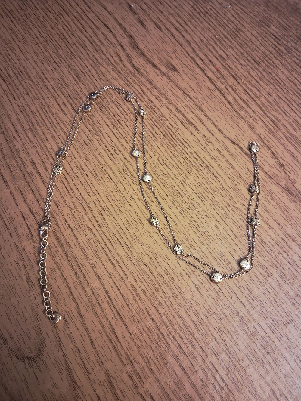 Brighton Gold-Tone Floral Station Necklace with Small Flower Charms - Picture 5 of 8